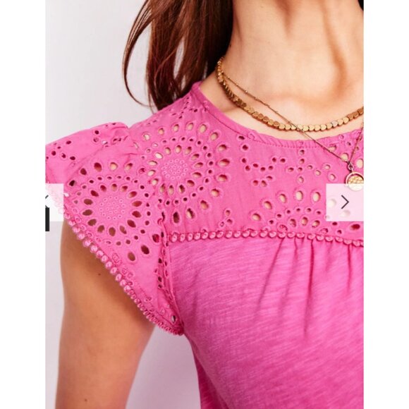 Boden Maxi Dress 8 L Cotton Colorful Smocked Pockets Short Sleeve Washable NEW - Picture 12 of 16